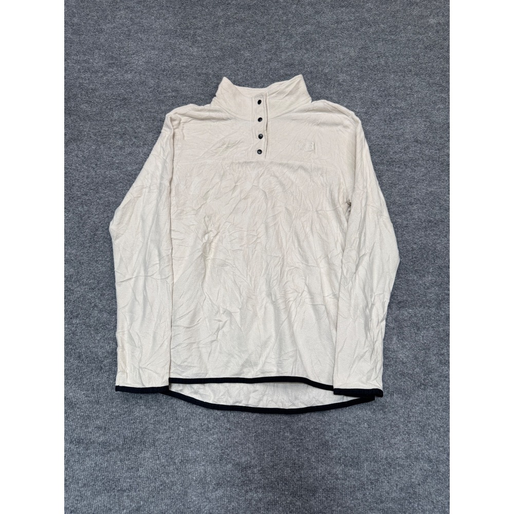 The North Face‎ Women TKA Glacier Snap Fleece Pullover Cream Off-White Large